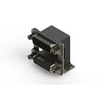 EDAC 663-015-664-059 ຕູ້ສະຫນອງ Dual Port D-Sub ມຸມຂວາ ຕູ້ສະຫນອງ Dual Port D-Sub