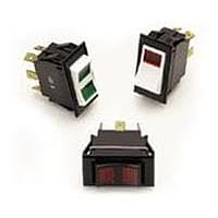 Carling Technologies LTILA51-6S-BL-RC-NBL/24V/INDP ສະຫນັບສະຫນູນ Rocker 10A 250VAC; 24V ໂຄມສະຫນອງ SPST ເປີດ-ບໍ່-ປິດ