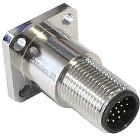 Bulgin PXMBNI12FLM17AFLFFL001 ຕົວເຊື່ອມພານເນວຊາຍ Straight M12 A-Coding 17 Pins Male Panel Con