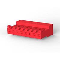 AMP Connectors - TE Connectivity 3-643819-8 ກອງປົກຄຸມ Receptacle ປິດດ້ວຍ TABS 8P L.R. ແດງ 22 AWG