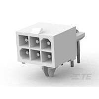 AMP Connectors - TE Connectivity 1586611-1 ຕູ້ແບັດແລະປະຕູກເຊື່ອມ HDR 6 POS R/A MINI