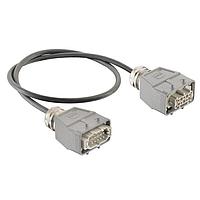 HARTING 20871466001200 ຕໍ່ຕັ້ງພະລັງງານຫນັກ Han 10E ສາຍພະລັງງານ, ຝາກລະດັບເຫຼັ້ມເຫຼັ້ມສະຫຼອງສອງ, ທາງເຂົ້າດ້ານບູດ, ປະເພດຜູ້ຊາຍ/ຜູ້ຍິງສອງດ້ານ, ລາຍການ UL2237, 2.0m