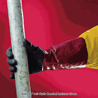 Ansell AN.58535L ຖືກມື, ນິຕຣິນ, ຕ້ານທານສານເຄມີ, ປະເພດຂ້າງຂອງຂໍ້ສີ່ງ, L