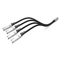 Molex 206566-1010 ເຄື່ອງສາຍ Ethernet / ເຄື່ອງສາຍເຄືອກຕໍ່ QSFP-DD TO (4) ZQSFP+ 30AWG 1.0m