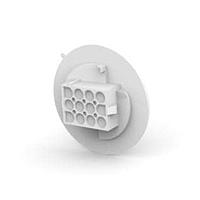 AMP Connectors - TE Connectivity 794762-1 ກອງຮັບສະຫນອງ Receptacle Housings FLANGED CAP HSG 12P UL94V-0