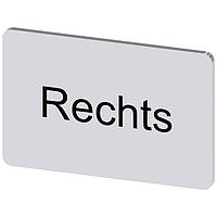 SIEMENS 3SU19000AD810AH0 ປ້າຍປ້າຍປ້າຍ, Rechts INSCR. LABEL, SILVER 17.5 X 27MM, RECHTS