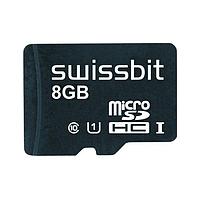 Swissbit SFSD8192N3PM1TO-I-GE-020-RP0 ບັດ MicroSD ອຸດສາຫະກຳ microSD Card, PS-45u Raspberry Pi Edition, 8 GB, MLC Flash, -40C to +85C