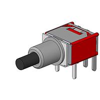 Dailywell 8MSLP1B06M6RES ປຸ່ມກົດສະຫນອງສະຫນອງຍ່ອຍຂະໜາດຍ່ອຍ Pushbutton SPDT switch on-on ມຸມຂວາ pc thru-hole