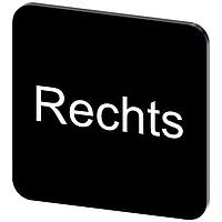 SIEMENS 3SU19000AF160AH0 ປ້າຍປະກັບ, Rechts INSCR. LABEL, ສີດຳ 22 X 22MM, RECHTS