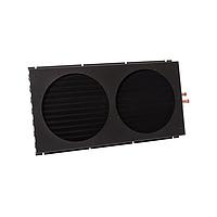 Aavid 6320G3SB-M9 ຕົວແປປ່ອງຄວາມຮ້ອນນ້ຳເປັນອາກາດ Tube-Fin, ທອງ, ທອງ Tube-Fin, ມີຊຸດພັງລົມ Ostro 115VAC