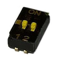 CTS Electronic Components 218-2LPSTJR DIP Switches SURFACE MOUNT, GOLD,  HALF-PITCH DIP SWITCH, 2-POLE, LOW PROFILE ACTUATOR, BOTTOM SEAL, TAPE SEAL, J-BEND, REEL