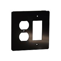 Square D SQWS802452BK ກະແຈປົກຄຸມ 2 G MID+ 1 DUPLEX 1 DECO WP BK