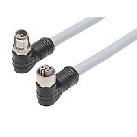 Molex 1205010229 ເສັ້ນສາຍອ່ານສະເຫຼີມ / ເສັ້ນສາຍກະທົບ M12 ສາຍສອງທາງ 5 ໂພນ ຍິງເປັນຊາຍ (90) 16 AWG ສີເທົາ ຍາວ 10m