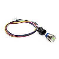 E-Switch ULV4FMBSS533 ຕ້ານການທຳລາຍ ANTI-VANDAL, 3A 250VAC, SPDT On-(On), ຕິດຕັ້ງແຜ່ນ, ດ້ານໜ້າປະກອບຮູບພາບດ້ານຫຼັງມີສາຍສົ່ງ 500mm