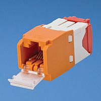 Panduit CJD5E88TGOR ຕູ້ເຊື່ອມຕໍ່ຮູບແບບ Modular / ຕູ້ເຊື່ອມຕໍ່ Ethernet Mini-Com Shuttered Module Cat 5e UTP