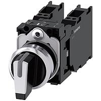 SIEMENS A6X30143166 ສະຫນັບສະຫນູນຫຼາຍທາງ SELECTOR SWITCH. I-O-II. ສີດຳ. ສີຂາວ