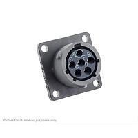 Eaton Souriau-Sunbank UTSX010D98SY ຮັບສິນສ່ວນ Receptacles Square flange receptacle, ບໍ່ມີ backshell, ມີ 6 ຕິດຕໍ່ PCB ຍິງ, IP68/69K ໃນສະພາບບໍ່ໄດ້ຕ້ອງການ, ການກຳນົດກະແຈ Y
