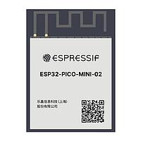 Espressif Systems ESP32-PICO-MINI-02-N8R2 ໂມດູນຫຼາຍໂປໂຕຄອນ SMD module, ESP32-PICO-V3-02 ມີ 8 MB flash ແລະ 2 MB PSRAM die ຢູ່ພາຍໃນ, ESP32 ECO V3, ສາຍອານເຕນາ PCB