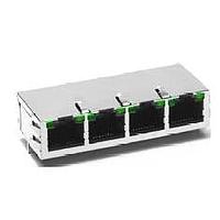 Pulse Electronics JG0-0032NL ມັກເຕິກ ຈໍກ 1X4 TAB UP ມີໄຟ LED PoE