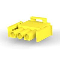 AMP Connectors - TE Connectivity 1-350766-4 ປລັກ ເຮາຊິ້ງ 03P UMNL V0 PLUG HSG ເຫຼືອງ