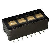 CTS Electronic Components 204-124ST ສະຫຼັບ DIP 4 ສ່ວນສະຫຼັບ SPDT
