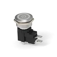 Alcoswitch - TE Connectivity 2-2364703-5 ປຸ່ມກົດສະຫນອງ AVH25 FLT SS MT R+P R&B 12V26A