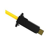 Banner Engineering RDLP-815D ສາຍສະເພາະ Cordset: Single Ended LP-Custom; 8-pin Straight Male; 4.6 m 8x22 Yellow PVC Jacket; TPU Black
