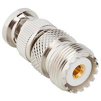 Amphenol RF 242134 ຕົວແປ RF - ລະຫວ່າງຊຸດ BNC PLUG ໄປ UHF JACK ADAPTER