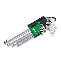 TOPTUL GAAL0916 - 9PCS Long Type Ball Point Hex Key Wrench Set