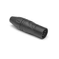 Amphenol Audio AX5MB BULK ຕົວເຊື່ອມສາຍສະເພາະ 5 ແພງຫົວຊາຍ XLR AX Audio Cable Conn ສີດຳ ພື້ນຜິວຕິດຕໍ່ມາດຕະຖານ