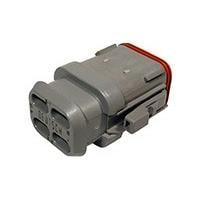 DEUTSCH - TE Connectivity DT06-08SA-E008 ອແດບ 8-Way 8P DT PLUG ASM, SHRINK BOOT ADAPTER