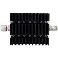 Fairview SA6NMNF100W-40 40 dB Fixed Attenuator N Male To N Female Directional Up To 6 GHz Rated To 100 Watts With Black Aluminum Heatsink Body