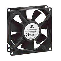 Delta Electronics, Inc. AFB0812HH ພັງລົມທູບແອັກຊຽວ DC Tubeaxial Fan, 80x25.4mm, 12VDC, Ball Bearing, Lead Wires
