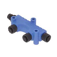 Amphenol LTW P-555500-FFFM00-S001 ອາແດບເຕີ NMEA 2000, ອາແດບເຕີຮູບຕົວ T ຫຼາຍພອດ, ພລາສຕິກ, 4A, 05 ພິນ, ການດັບສະບັບດ້ວຍກະແປງ, ໃບຮັບຮອງ NMEA 2000, IP68