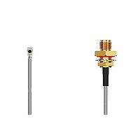 GCT (Global Connector Technology) CAB420RF-0200-A-1 ການປະກອບສາຍ RF I-Pex MHF 4L Lck RA Plug2SMA STRJck F Mt, IP67/68, 3GHz, 200mm, 1.37mm ສີດໍາ