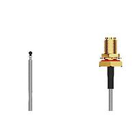 GCT (Global Connector Technology) CAB429RF-0200-A-1 ການປະກອບສາຍ RF I-Pex MHF 5L RA Plug2SMA STRJck R Mt, IP67/68, 6GHz,200mm, 1.13mm ສີເຫຼືອງ