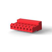 AMP Connectors - TE Connectivity 640428-7 ຮູງຮັບ Receptacle ປິດດ້ວຍບໍ່ມີ TABS 7P L.R. ແດງ 22 AWG