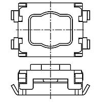 PANASONIC EVP-AA702W ສະຫນັບສະຫນູນສະຫນັບສະຫນູນ Light Touch Switches Swtch Lite Touch SMD 1.7mm ht J-bent 3.5N