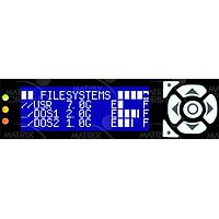 Matrix Orbital BLK204-7T-1U-BK-USB-WB-E ຊອງເພີ່ມ PC Bay, ຕົວອັກສອນ LCD 20x4 ຂໍ້ຄວາມສີຂາວ, USB ພື້ນຫຼັງສີຟ້າ, ອຸນຫະພູມ Ext