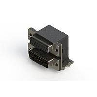 EDAC 664-015-264-041 ຕູ້ສະຫນອງ Dual Port D-Sub ມຸມຂວາ ຕູ້ສະຫນອງ Dual Port D-Sub