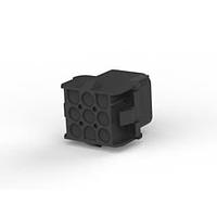 AMP Connectors - TE Connectivity 1-350782-9 ຮູງຮັບ Receptacle CAP HOUSE 9 POS ສີດຳ UL94V-0