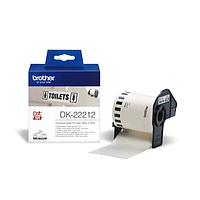 BROTHER DK-22212 ສາຍສະແຕນລະດັບຄວາມຍາວຕໍ່ເນື່ອງ - ສີດຳບນພື້ນຂາວ (62 mm x 15.24 m)