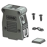 Amphenol CONEC 16-001750E ປອກປະກັນຄວາມຕື່ນເຕັ້ນ Strain Relief Backshell 9 POS METALIZED HOOD