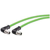 SIEMENS 6XV18785GH10 ສາຍສະເໜີສະບັບ Plug-In Cable IE TP Cord M12-90/M12-90 (4x2. 1 m)