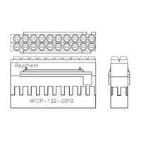 Raychem - TE Connectivity 637411-000 ຮອງສະໜອງ Headers & Wire Housings MTCP-122-20P2