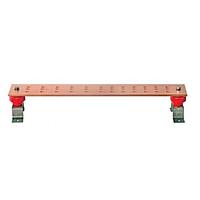Wakefield Thermal SCGB-12KT ຊຸດບາຣດິນ Ground Bar Kit, 36 ຮອນ, ທອງ, ບໍ່ມີການປົວ, 24" ຍາວ, 4" ກວ້າງ, 4" ສູງ, 0.25" ຄວາມຫນາ
