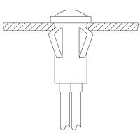VCC 6073-001-634G ຕົວຊີ້ວັດພານເທິງບົດ Neon Panel Mount Indicators CONICAL FACE GLO-LITES