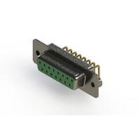 EDAC 622-M15-360-GN2 ຕົວເຊື່ອມ D-Sub - ຄວາມໜາ້ຄວາມຖືກມາດຕະຖານ EDAC ມຸມຂວາ ຕົວເຊື່ອມ D-Sub
