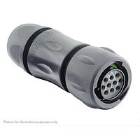 Eaton Souriau-Sunbank UTSX6JC12E10SX ປລັກສ໌ Plug, ມີກະແຈບເຄັບກັບຫົວປົກກັນ, ມີ 10 ຂໍ້ຕິດຕໍ່ສອດເຕີຍຜູ້ຍິງ, IP68/69K ໃນສະພາບບໍ່ໄດ້ຕິດກັນ, ການກຳນົດກະແຈ X