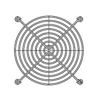 Sunon FG-12/60 ກະບອງປ້ອງກັນນິ້ວພັກພອນພັກພອນ, 120mm, ຕົວກັບພລາສຕິກ